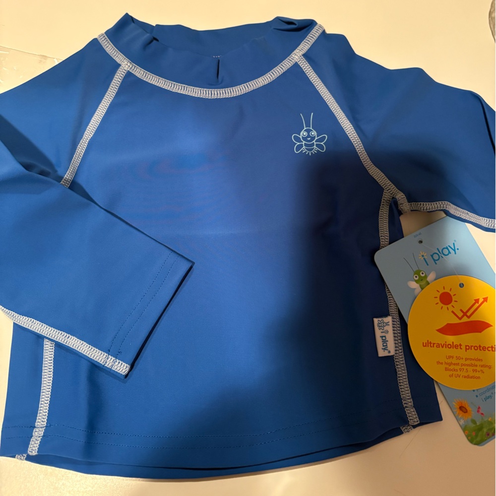 i play. Blue Kids Swim Rashguard NWT